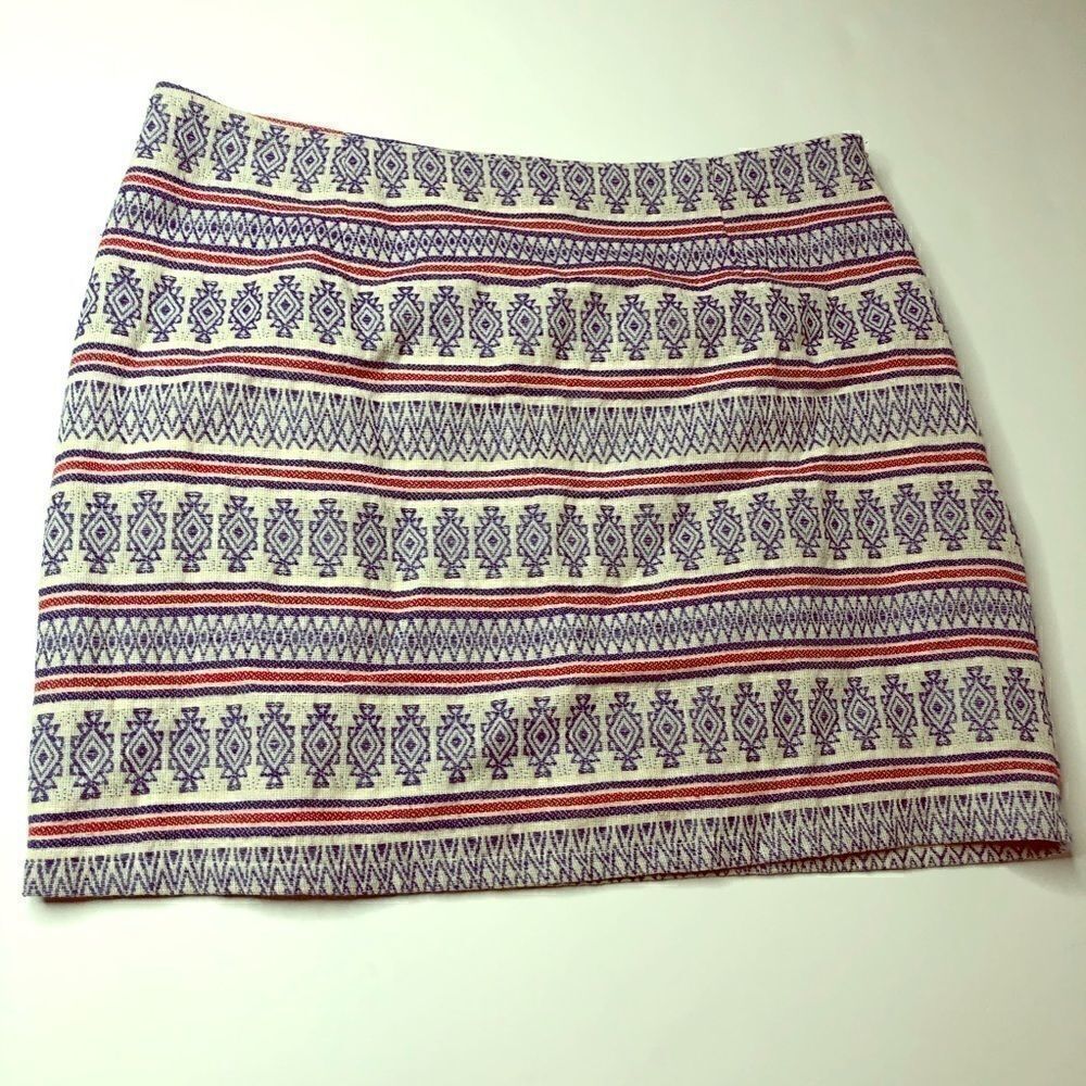 Ya LosAngeles Skirt Red White Blue Embroidered